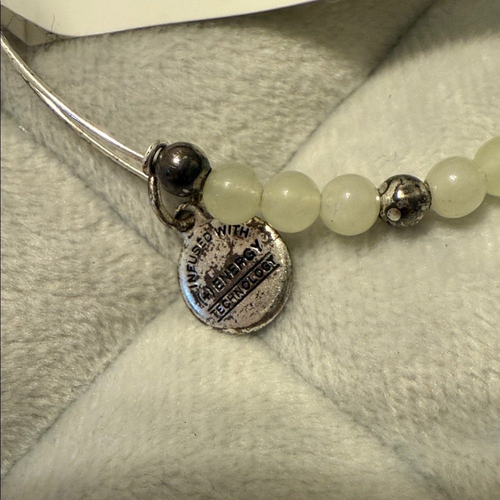 Alex and Ani Silver and Green Charm Bracelet Duo - Picture 2 of 6